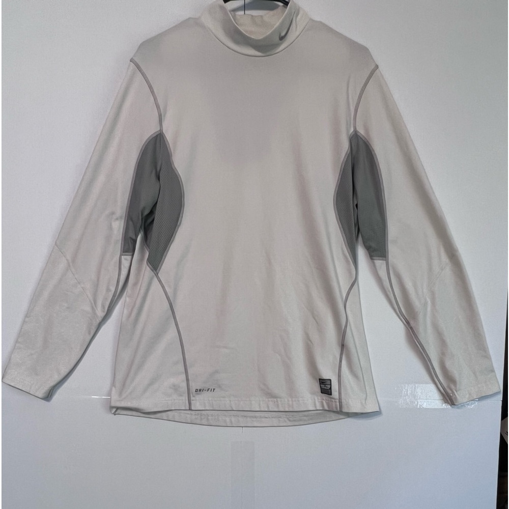 Nike Mens Pro Combat Dri Fit Crew Neck Long Sleeve Fitted Pullover Shirt large